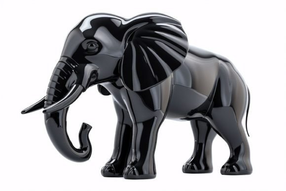 3D Black Glossy Elephant: A Versatile Asset for Creative Projects