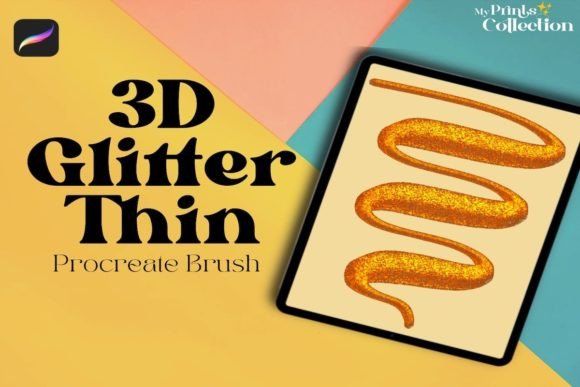 3D Glitter Thin Procreate Brush: Enhancing Digital Art with Sparkle and Shine