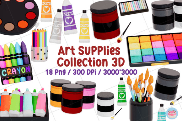 Art Supplies 3D PNG Bundle: A Practical Review for Commercial Creators