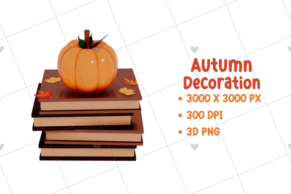 Autumn Pumpkin 3D PNG for Creative Projects