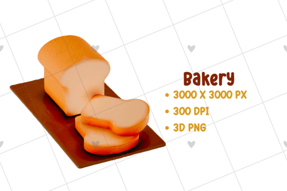 Bakery - Bread Loaf 3D PNG Clipart: A Practical Asset for Commercial Design