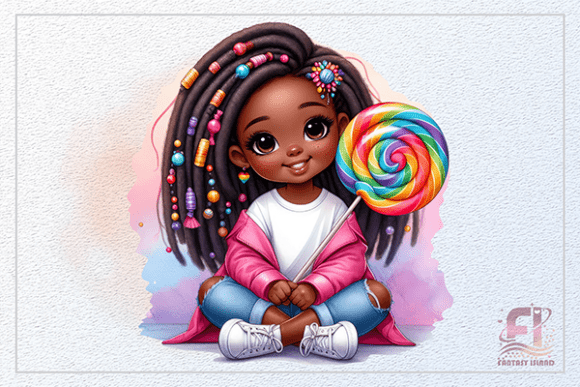 Cute African American Girl Clipart PNG: A Vibrant Addition to Your Creative Projects