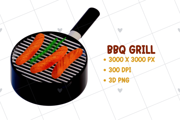 Elevate Your Creative Projects with BBQ Grill – Sausage 3D PNG Clipart