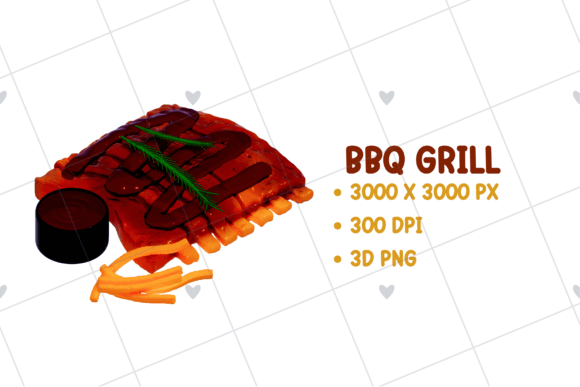 Elevating Visual Content with the BBQ Grill – Barbecue Rib 3D PNG Clipart