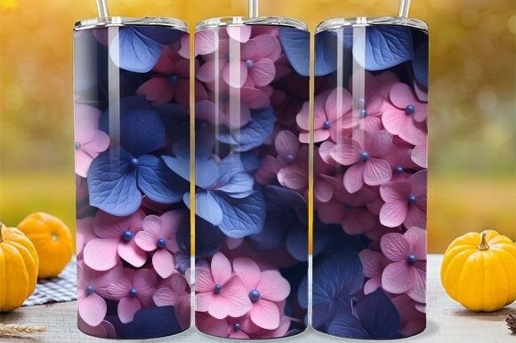 Hydrangea Tumbler Spring Flower Wrap