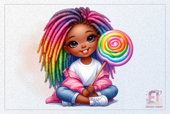 Little African American Girl Watercolor: A Vibrant Addition to Your Creative Projects