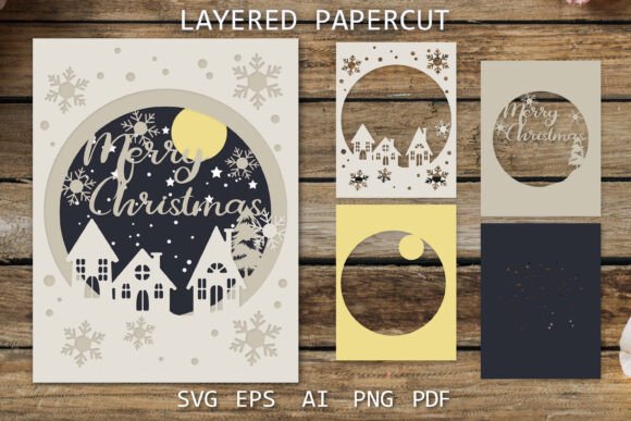 Merry Christmas Layered Card Design SVG: A Versatile Resource for Creative Projects