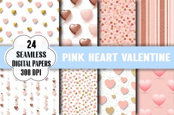 Pink Heart Valentine Digital Pattern: A Versatile Design for Creative Projects