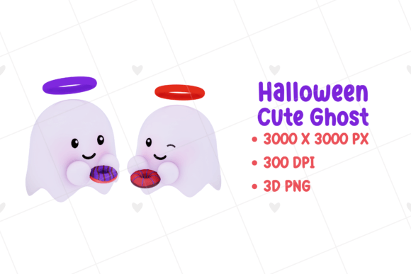 Transform Your Halloween Projects with Cute Ghost Halloween 3d Clipart